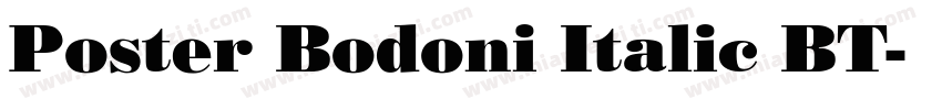 Poster Bodoni Italic BT字体转换